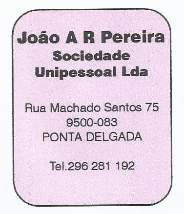 João A R Pereira - Sociedade Unipessoal Lda