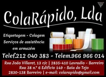 Colarápido - Etiquetagem, Colagem, Assistência, Serviços Armazém Lda.