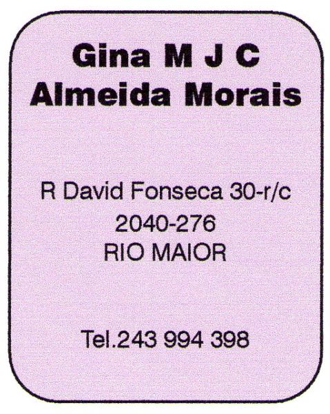 Gina M J C Almeida Morais