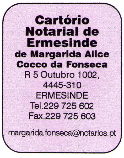 Cartório Notarial de Ermesinde de Margarida Alice Cocco da Fonseca
