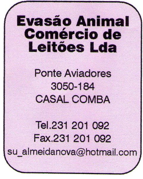 Evasão Animal - Comércio de Leitões Lda