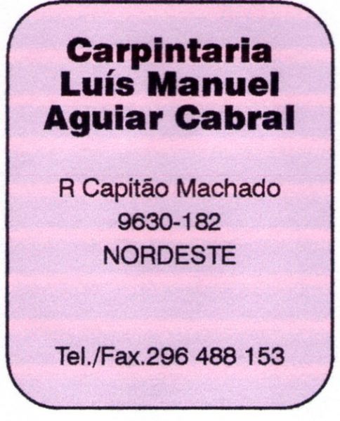 Carpintaria Luís Manuel Aguiar Cabral