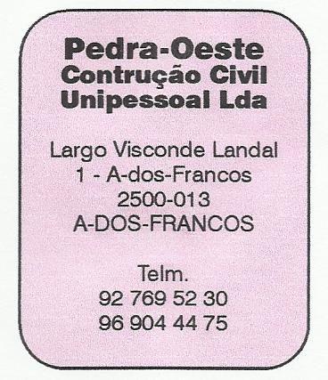 Pedra-Oeste Contrução Civil Unipessoal Lda