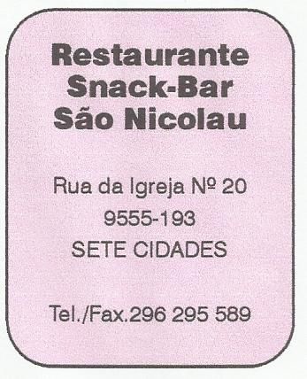 Restaurante Snack-Bar São Nicolau