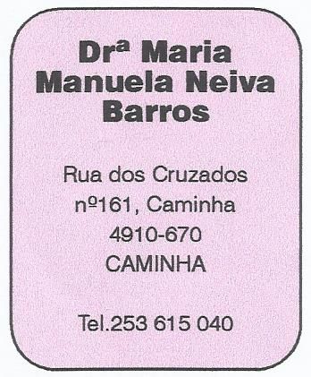 Drª Maria Manuela Neiva Barros - Pediatra - Caminha